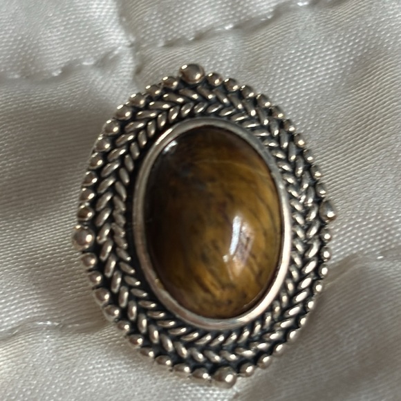 Sterling Silver Tiger’s Eye Post Earrings - Picture 6 of 6